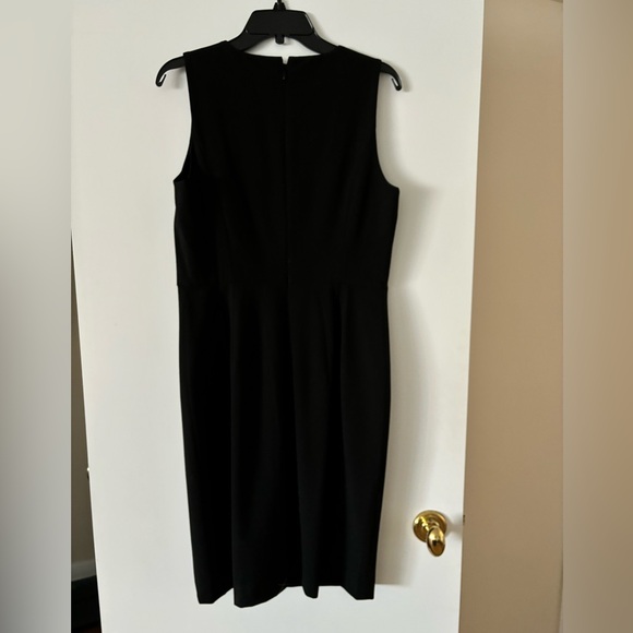 Ann Taylor Black Split Neck Sheath Dress - Picture 8 of 9